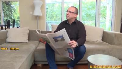 He invited his boss and offered him his busty wife