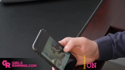 He talks Lily Larimar into licking his hairy asshole