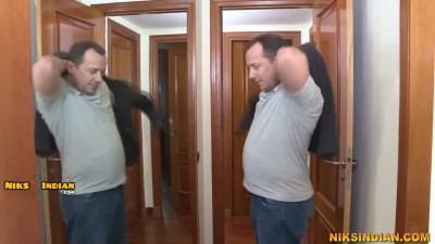 Indian dude is fucking a white girl while her hubby is away