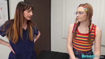 Nerdy teen Reese Robbins gets a creampie from Doctor Crew