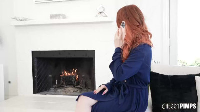 Gorgeous pale redhead is fucking the fireman