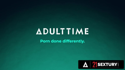 Cute brunette is fucking herself with a toy and a dick