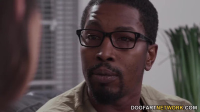 Babe gets fucked by black man who cums on the face