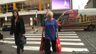 Old porn actress hooks up with the helper