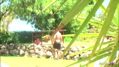 German MILF with big breasts gets facialized after sex