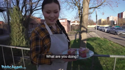Asian beauty for cash copulates with stranger