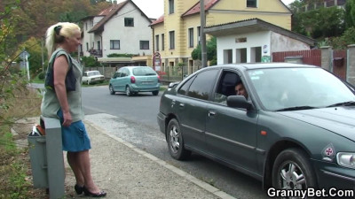 Older woman is picked up by the street and used