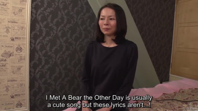 Japanese woman is talking about sexy things and sings