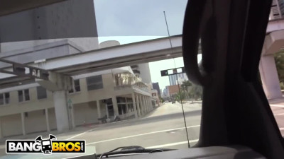 Picking up a cute blonde babe and fucking her in the van