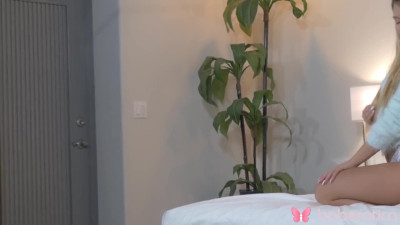 Beautiful blonde Abby Cross moaning and orgasming