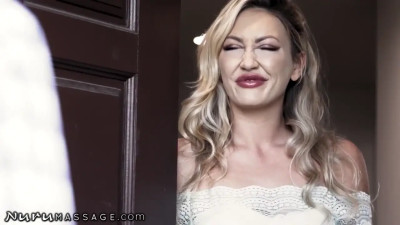 Blonde MILF provides full service for her special client