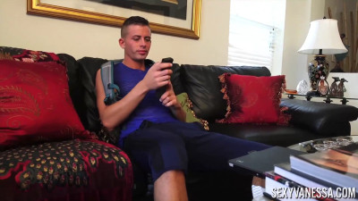 Total MILF Sexy Vanessa gives a blowjob to a young stud
