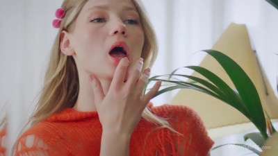 Fit and seductive blonde figuring out how to orgasm