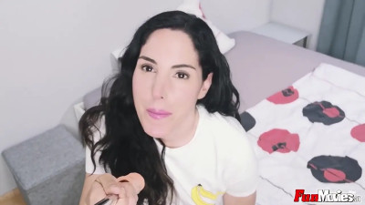 Fucking herself with a selfie stick because why not