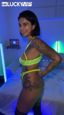 A very busty bimbo pleasing a big dong in point of view