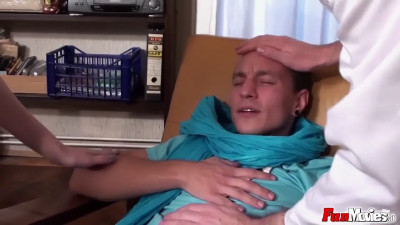 Latex nurse getting nailed orally and riding cock too