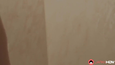 Brunette with a tight body prepping for standing orgasms