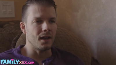 Stepmom acts all dramatic before fucking her kinky stud