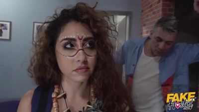 Voodoo girl is going to moan with his wood inside her