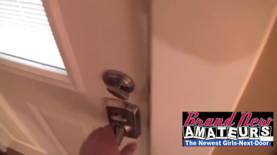 Short hair granny looks almost senile with a dick in POV
