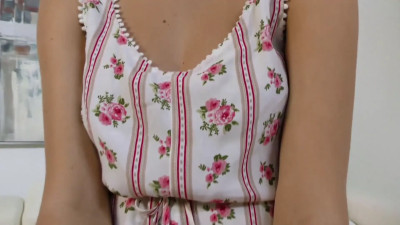 Blonde hottie with small boobs gets cum all over her