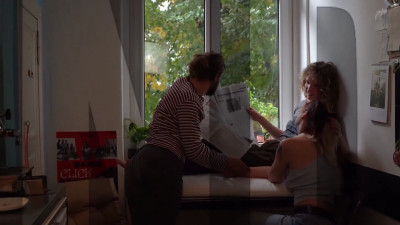 Threesome with European girls and one hung fellow