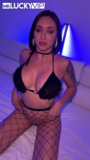 Busty bimbo with a shaved pussy banged in POV