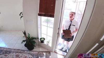 Amateur schoolgirl who looks at least 60 gets fucked