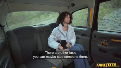 Natural tits girl is going to get smashed in a taxi
