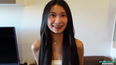 Thin Thai girl tastes cock and gets fucked with passion