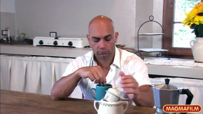 Nataly Von is going to get fucked all across the kitchen