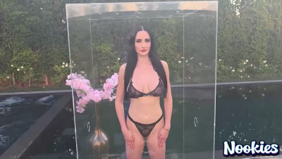Sexy brunette Violet Voss looking extra hot in her lingerie