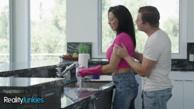 Big boobs stepmom is going to let him please her for real
