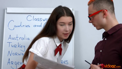Naughty schoolgirl makes a move on the punk lover