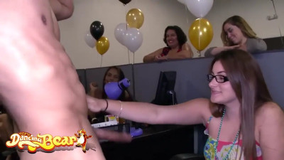 Mila Blaze is going to get off alongside other office hoes