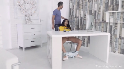 Girl ends up getting dommed by a rather kinky fella