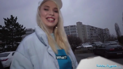 Pizza girl sucks a random dick and gets fucked too