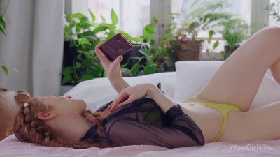 High ranking masturbation session with a redhead