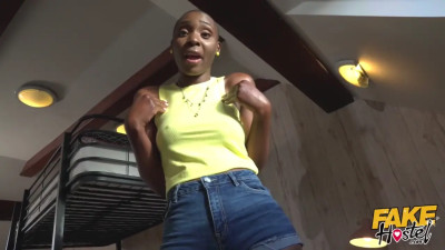 Exotic girls team up to worship a nice black dick