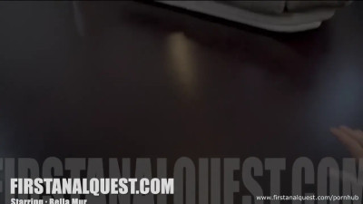 Blonde busty whore Bella Mur bends over for a hardcore anal