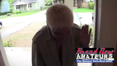 Flirtatious grandma likes to swallow a young throbbing cock