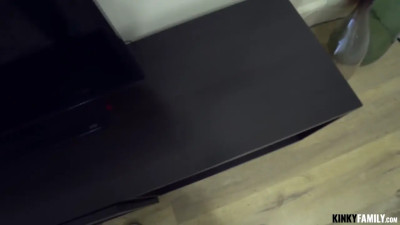 Stepsister with a shaved vag getting rammed on all fours