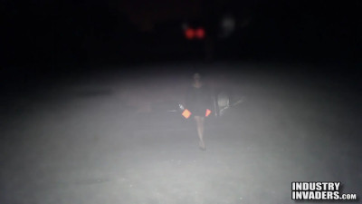 Jayla Foxx having sex in a public place for Halloween