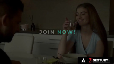 Thin babe impaled on his boner to make herself CLIMAX