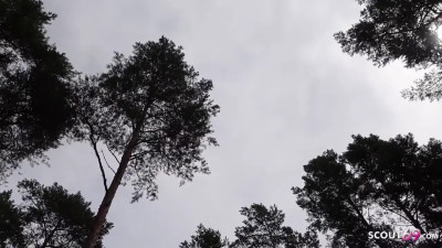 Pretty faced German girl is happy to suck that dick in public