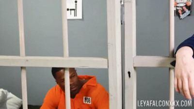 Leya Falcon taking on a big black cock in a fetish vid