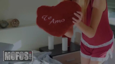 Small tits blonde is going to get her pussy fucked sideways