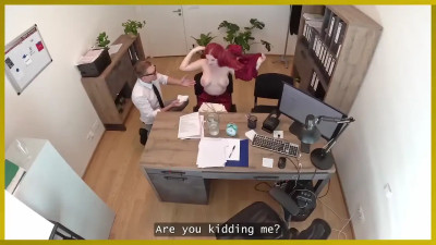 Redheaded is going to get fucked from behind, bent over