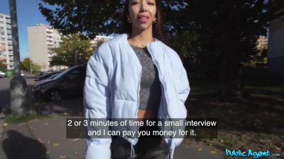 Asian babe with a nice ass receives cash for sex