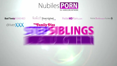 Busty blonde babe Annie Arche seducing her stepbro